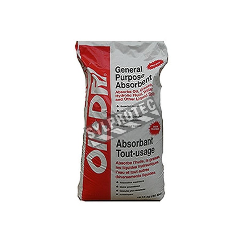 Oil-Dri I06032 Loose Absorbent, Absorbs 3.2 Gal Oil, ,Brown/Red